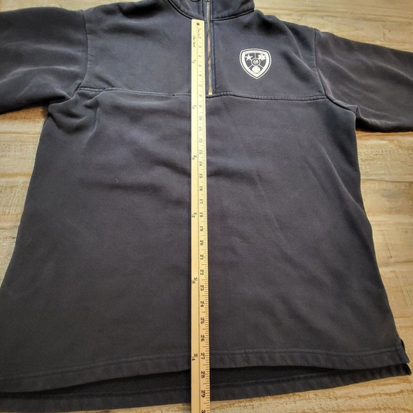 Vintage Game Workwear US Steel Quarter Zip Sweatshirt XL Blue Pullover - Picture 6 of 8